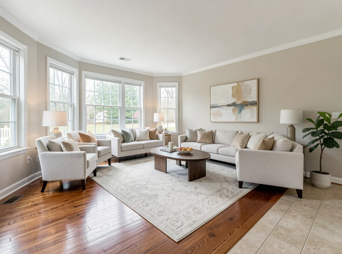 Refreshed interior of a postwar home in Newington