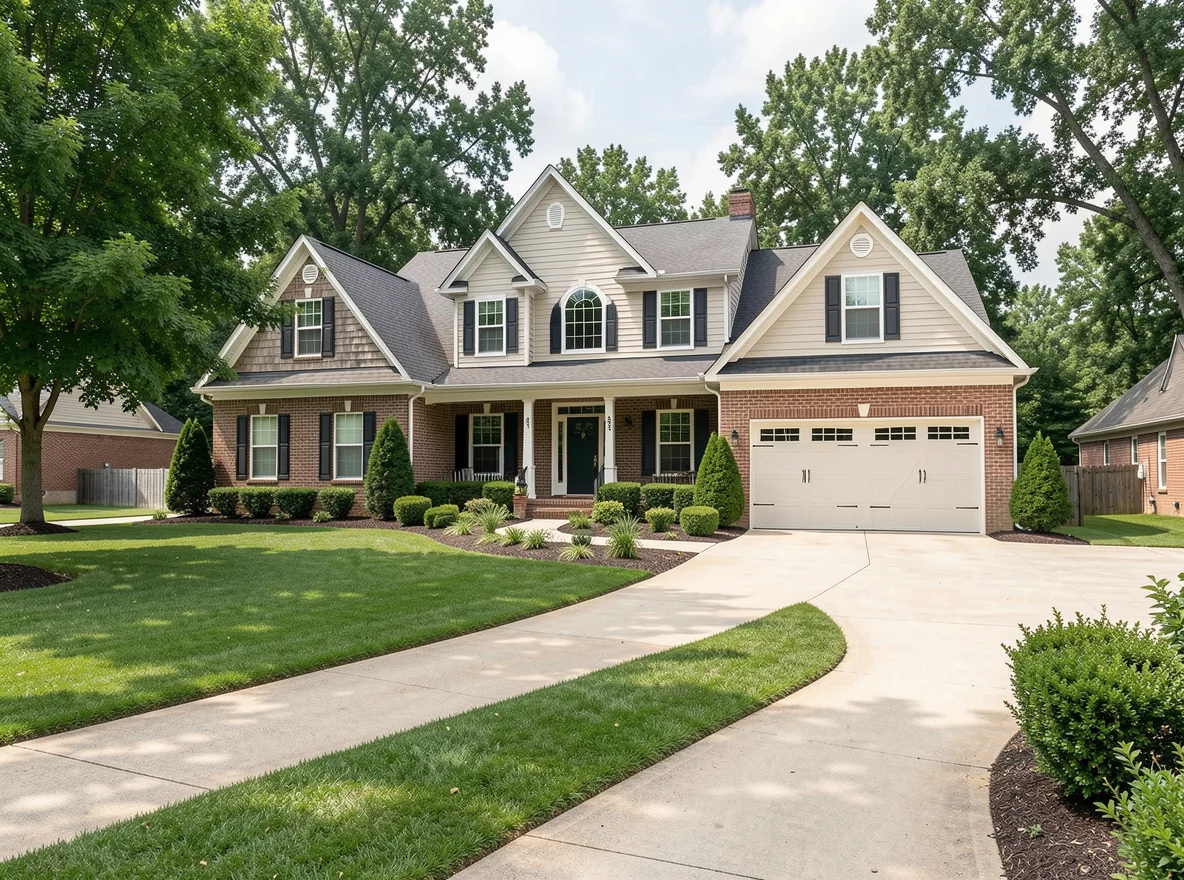 Home exterior in a Benton neighborhood