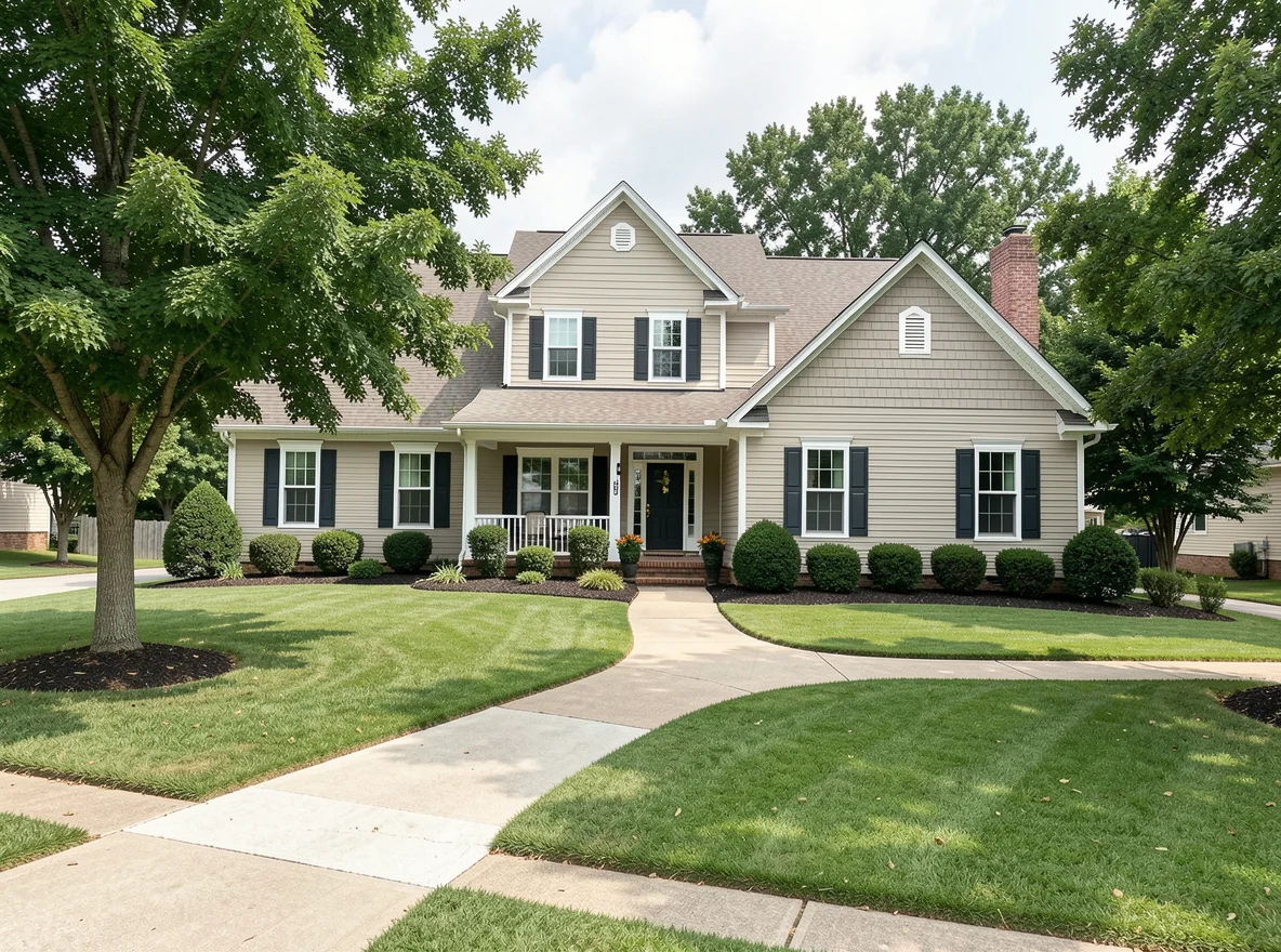 Move-up home exterior in Bryant