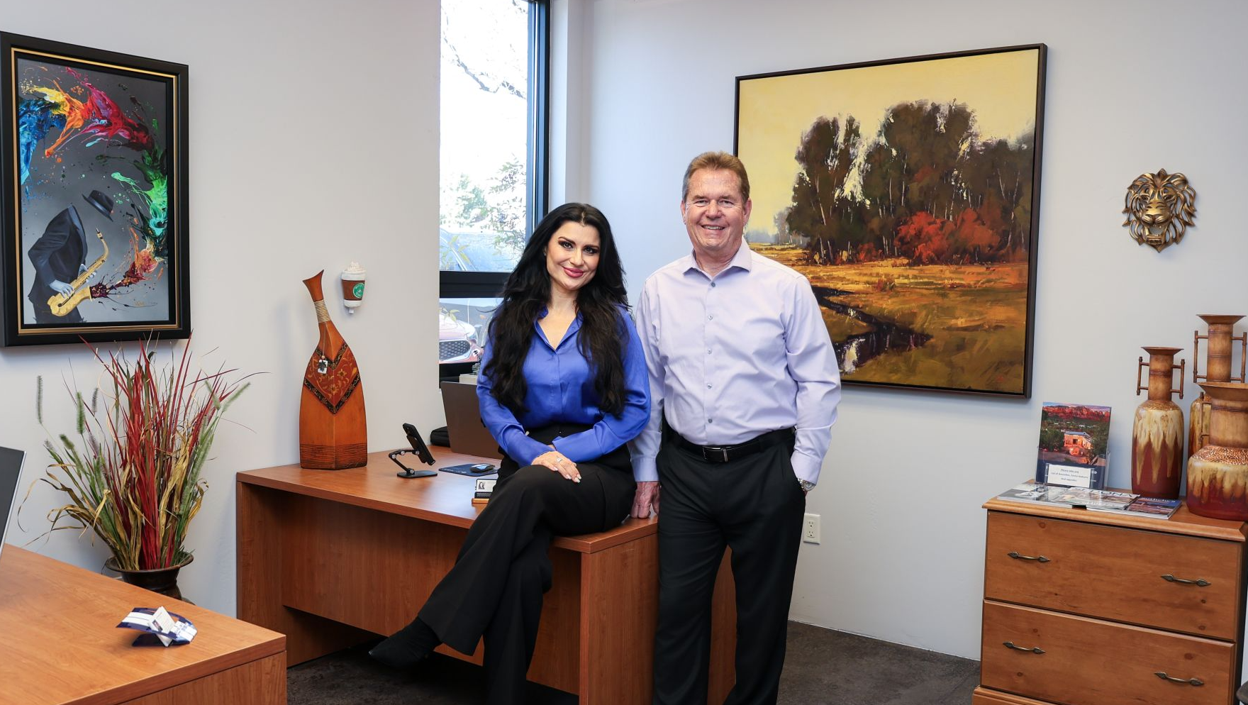 Ken and Katerina in their office