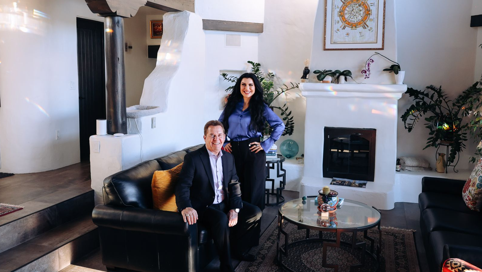 Ken and Katerina in luxury living room