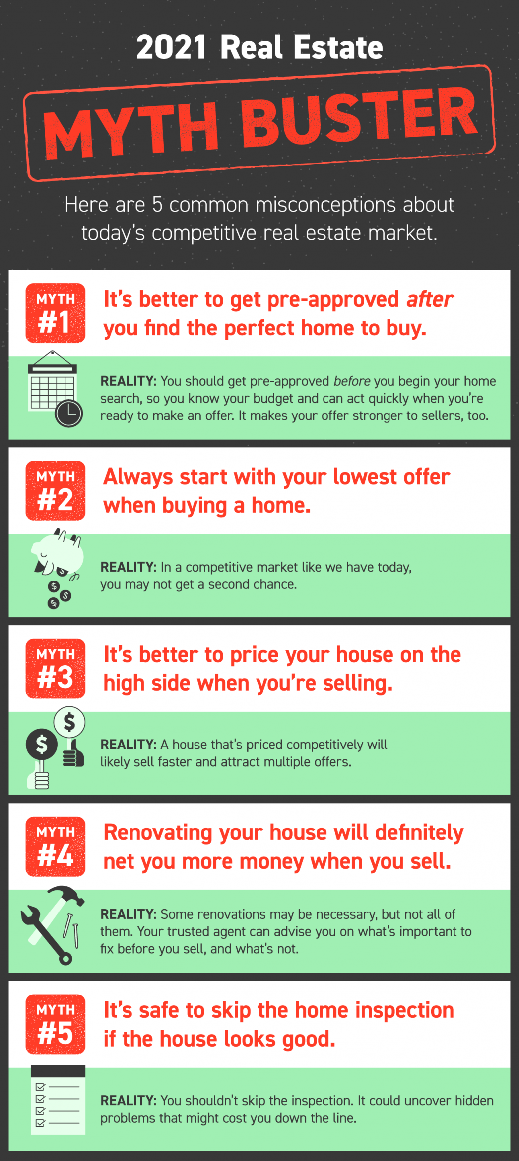 TOP 5 Real Estate Myths BUSTED