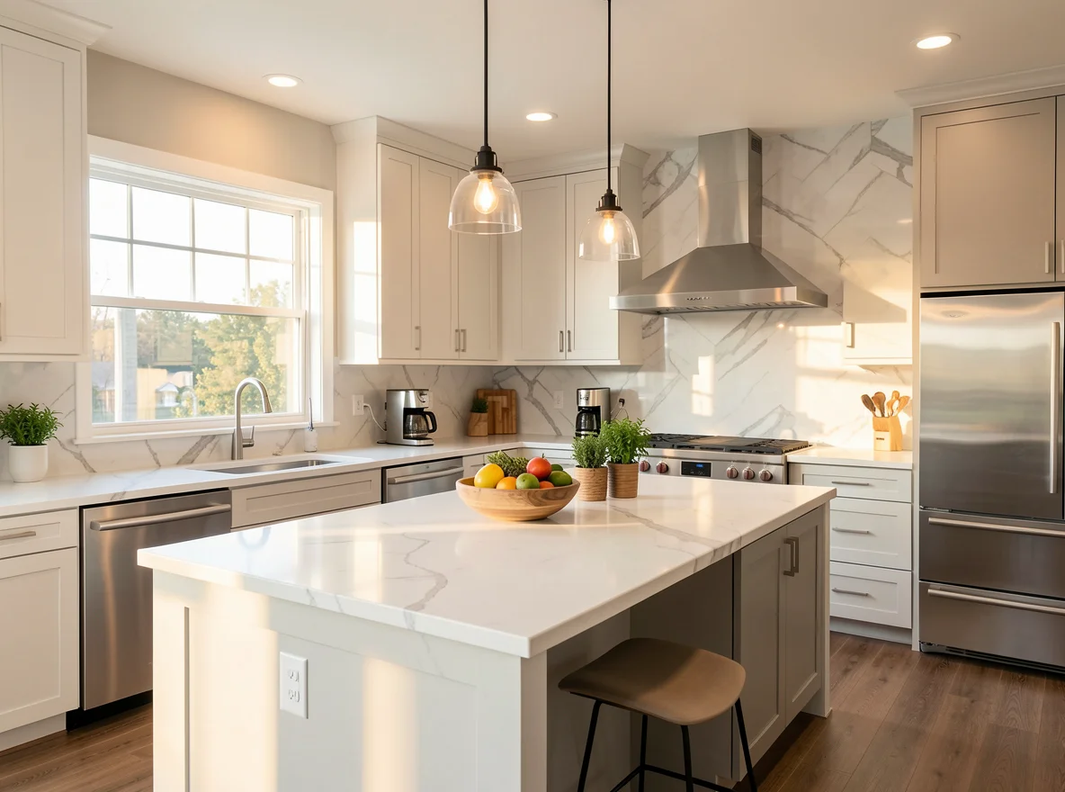 Modern new construction kitchen in Okemos