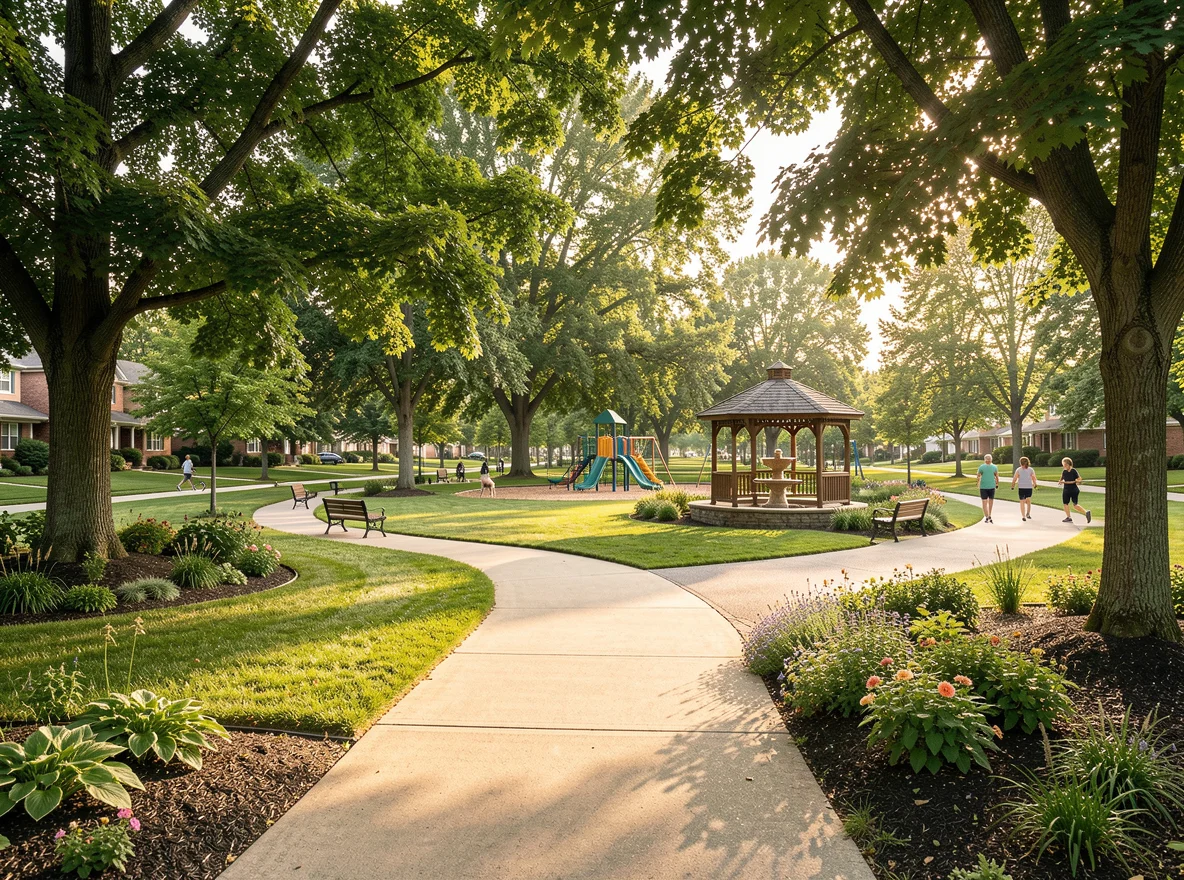 Neighborhood park and walking path in DeWitt
