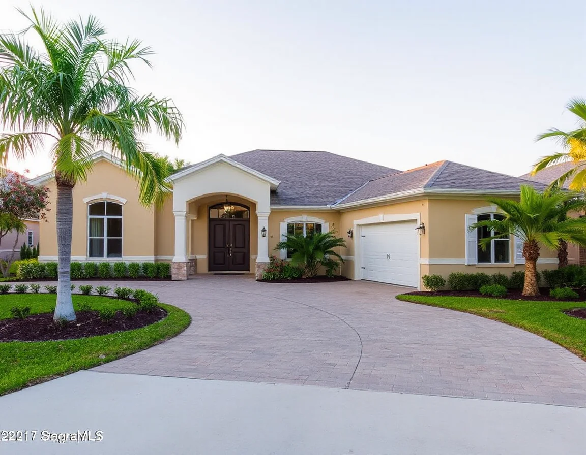 Prepared Southwest Florida home exterior with palm landscaping