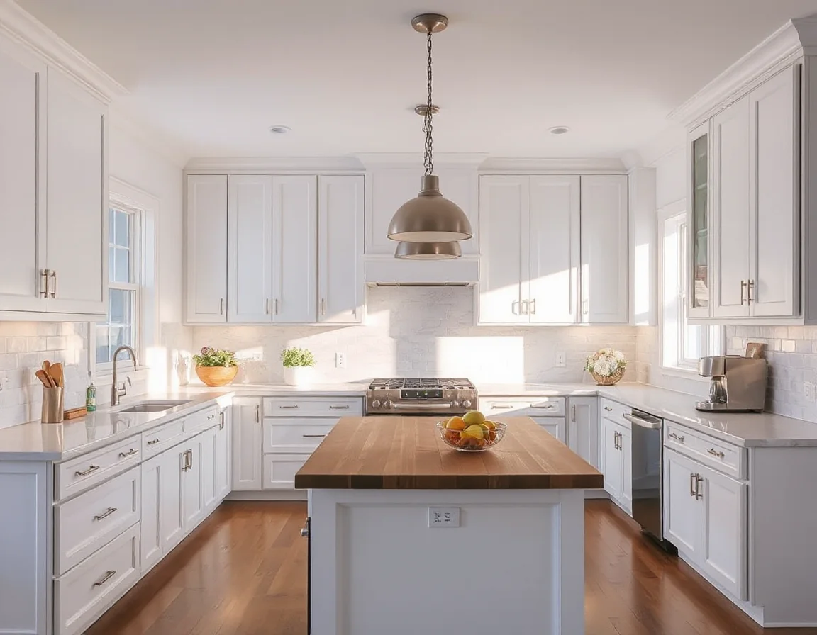 Bright, staged kitchen prepared for a Southwest Florida home sale