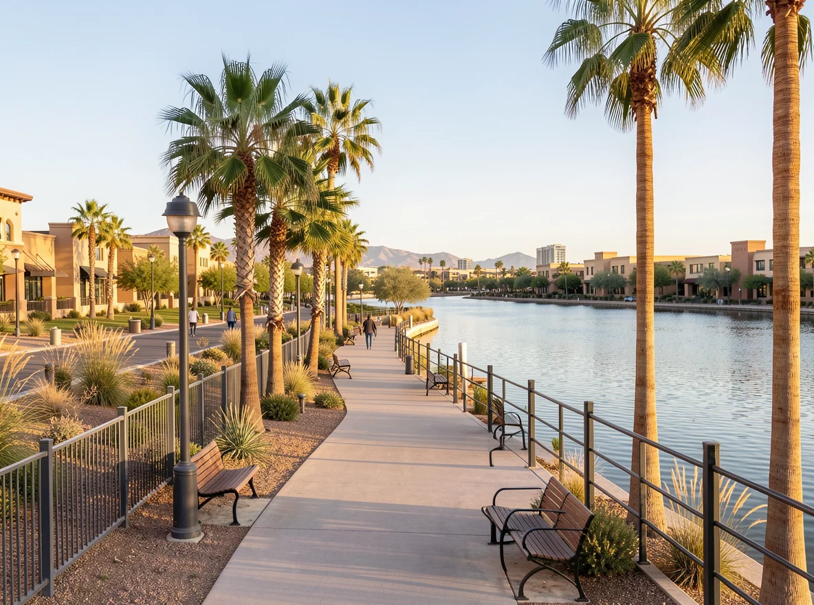 Waterfront path in Tempe