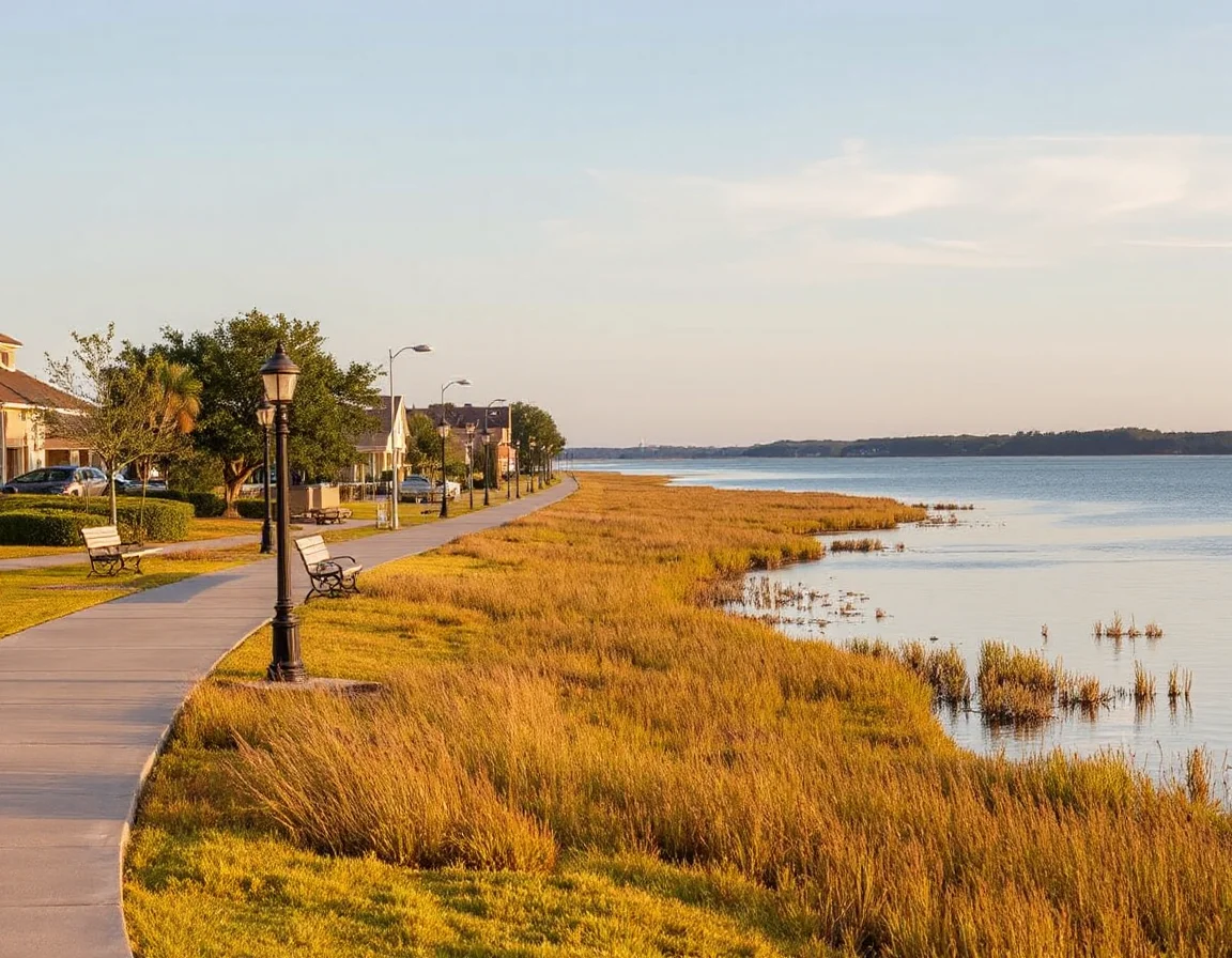 Salt marsh and tidal creek in McIntosh County