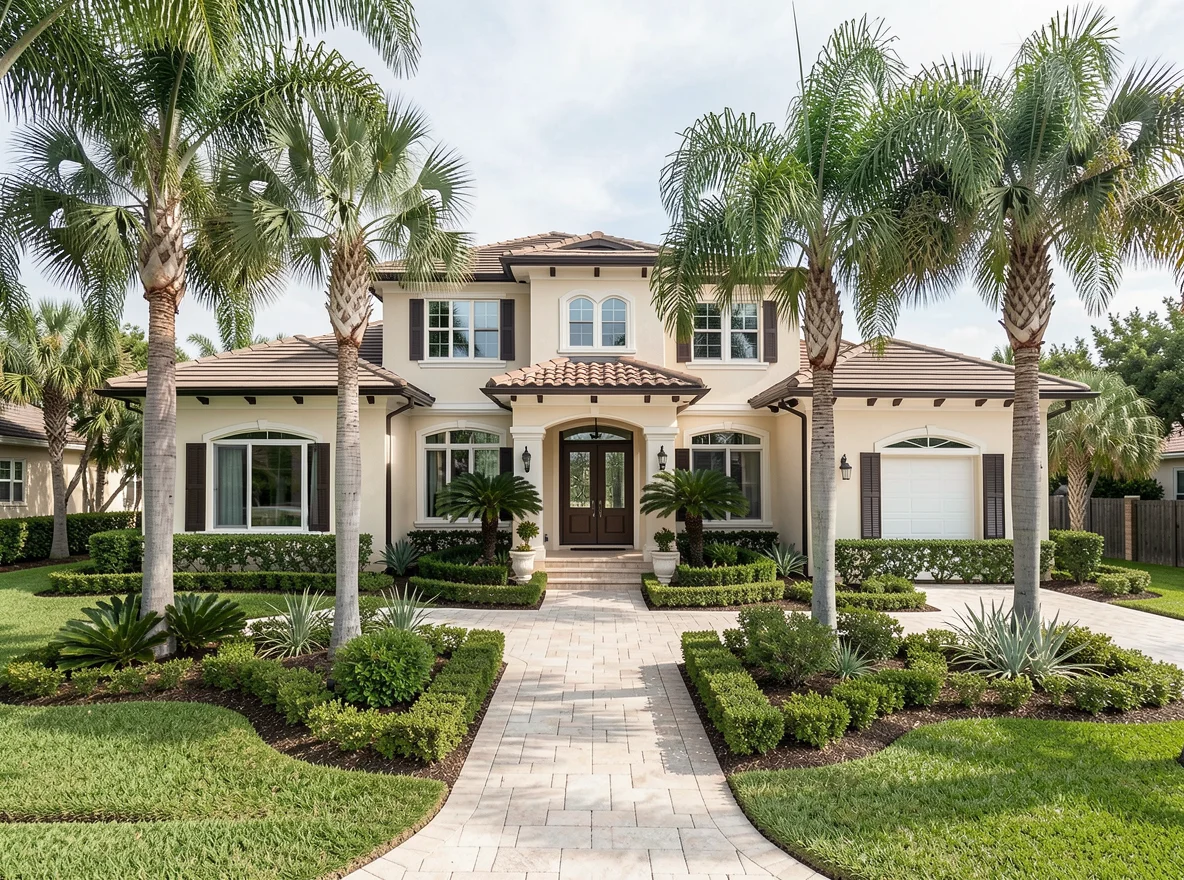 Luxury home exterior in Boca Raton