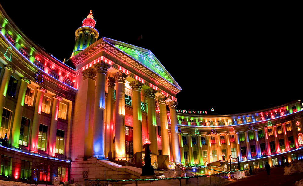 denvers city county building is lit up for the holiday season denvers - Best Christmas Lights Denver denvers city county building is lit up for the holiday season denvers - Best Christmas Lights Denver