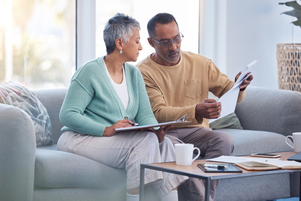 old couple reading