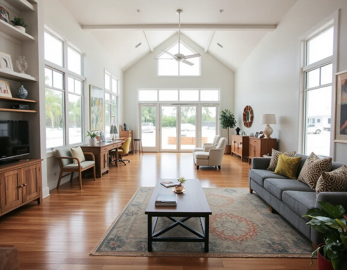 Adaptable commercial interior with open workspace