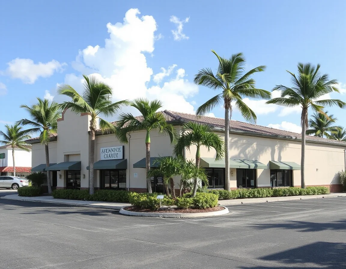 Well-maintained commercial property exterior in a coastal setting