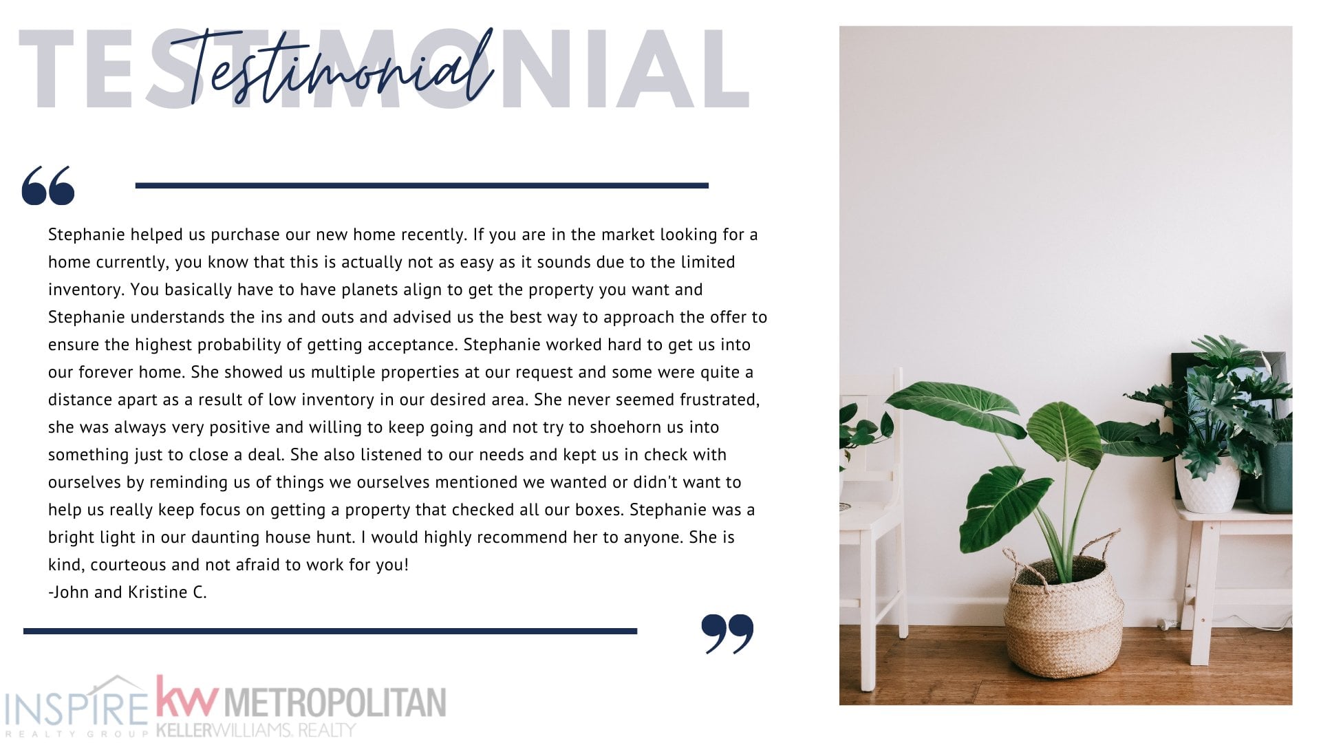 We’re proud of our agent Stephanie!