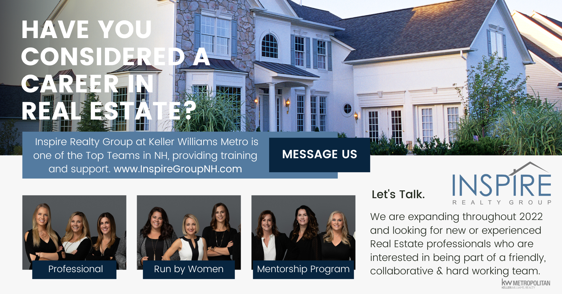 Have you considered a career in Real Estate?