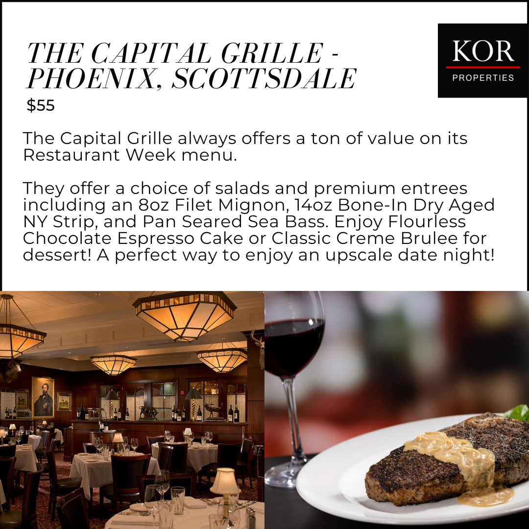 2022 ARIZONA RESTAURANT WEEK - PART 1 - KOR Properties