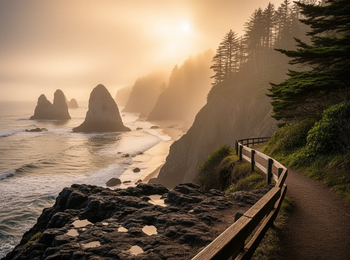 Rocky coastline near Brookings, Oregon
