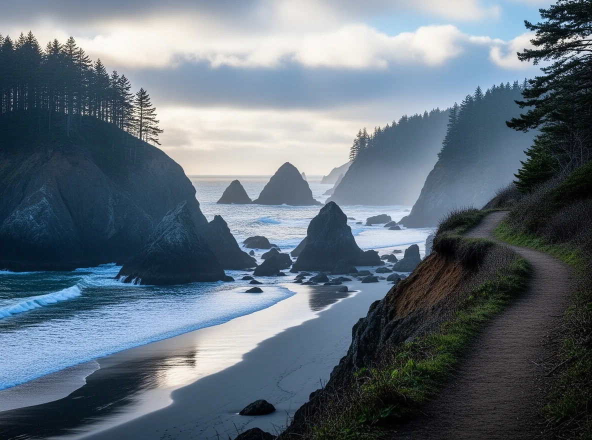 Coastal scenery near Port Orford, Oregon