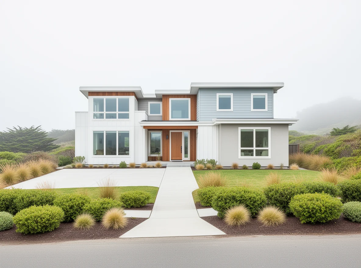 Modern coastal home exterior in Crescent City