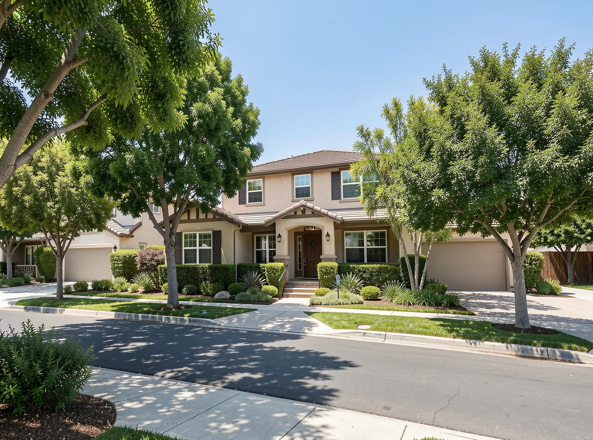 Tree-lined residential street in Camarillo