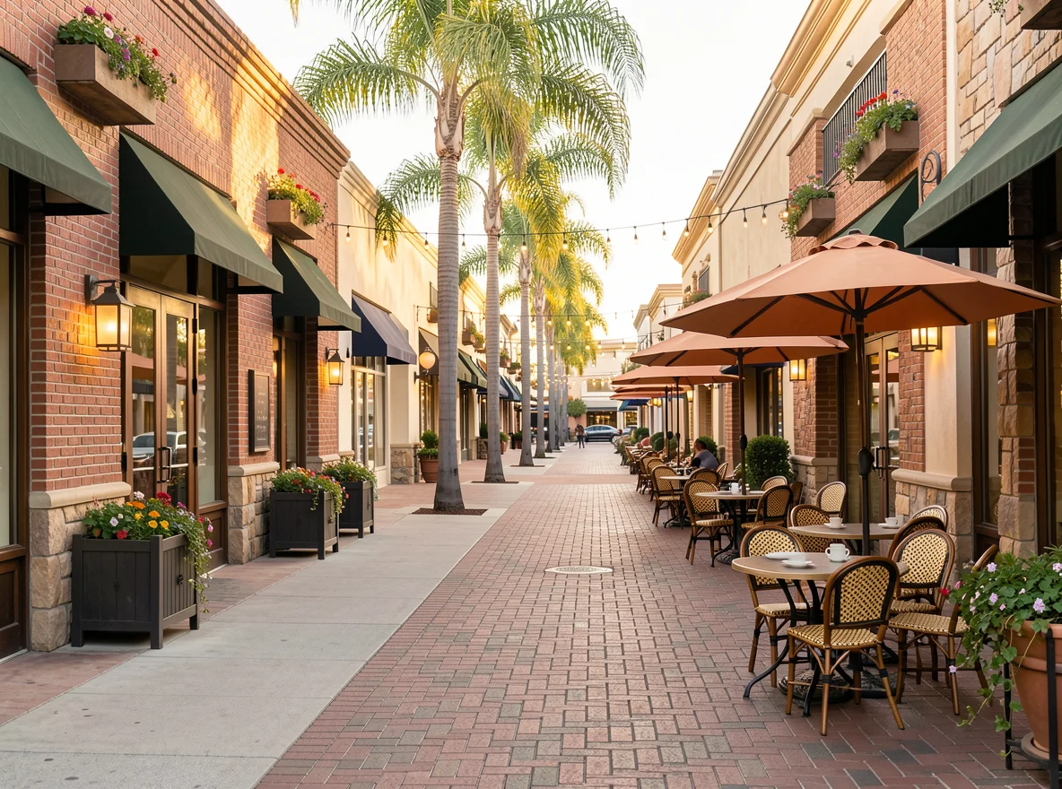 Shopping and streetscape scene in Camarillo