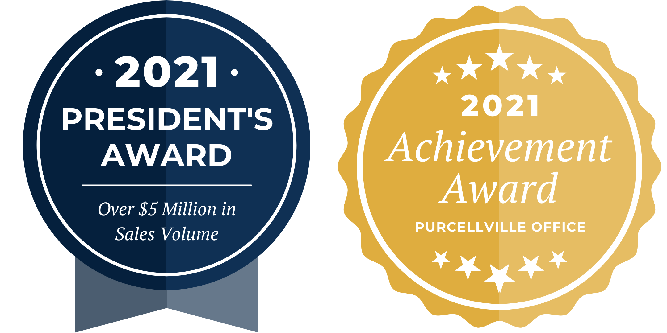 2021 President's Award and 2021 Achievement Award - Purcellville Office