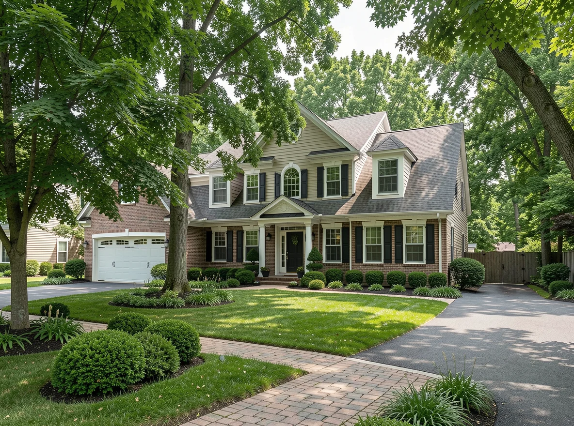 Suburban home exterior in Ellicott City