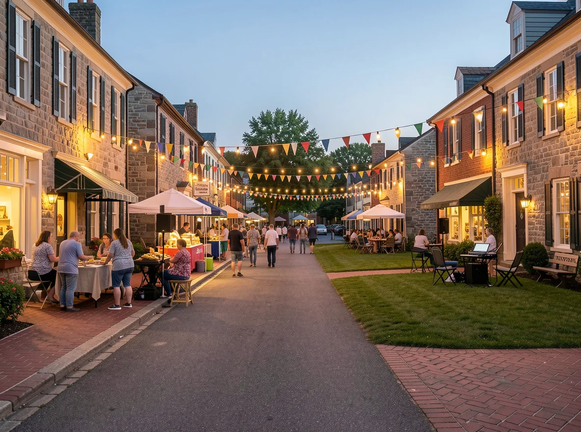 Historic community setting in Ellicott City