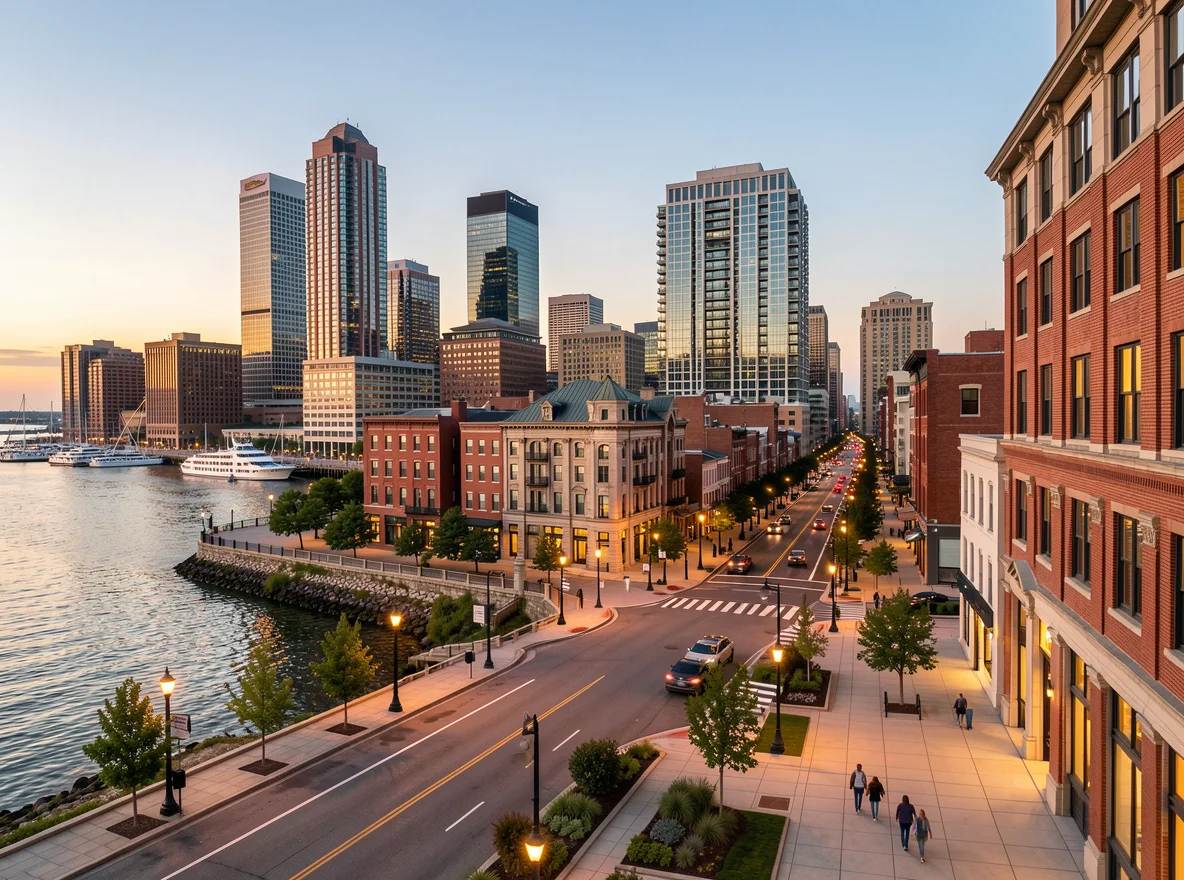 Baltimore skyline and harbor setting