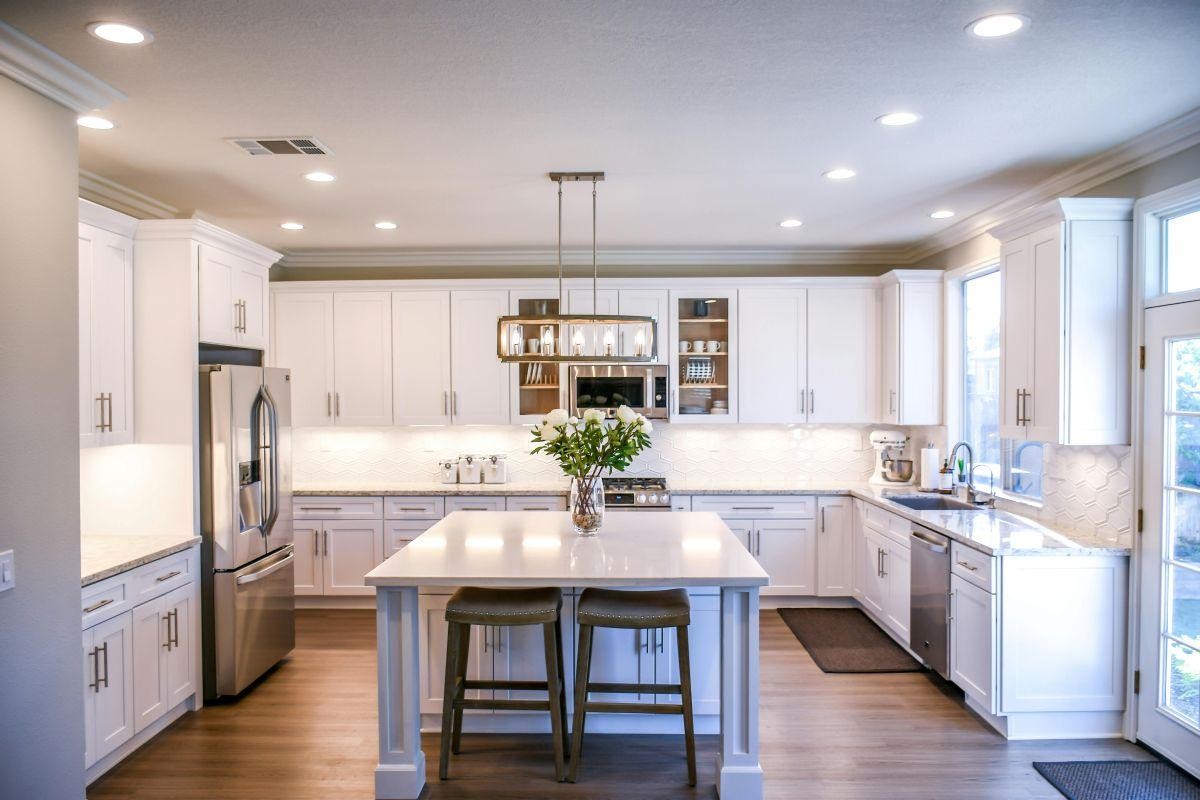 Clean white kitchen