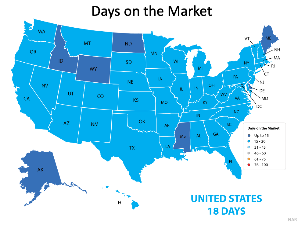 Days on Market Map by NAR