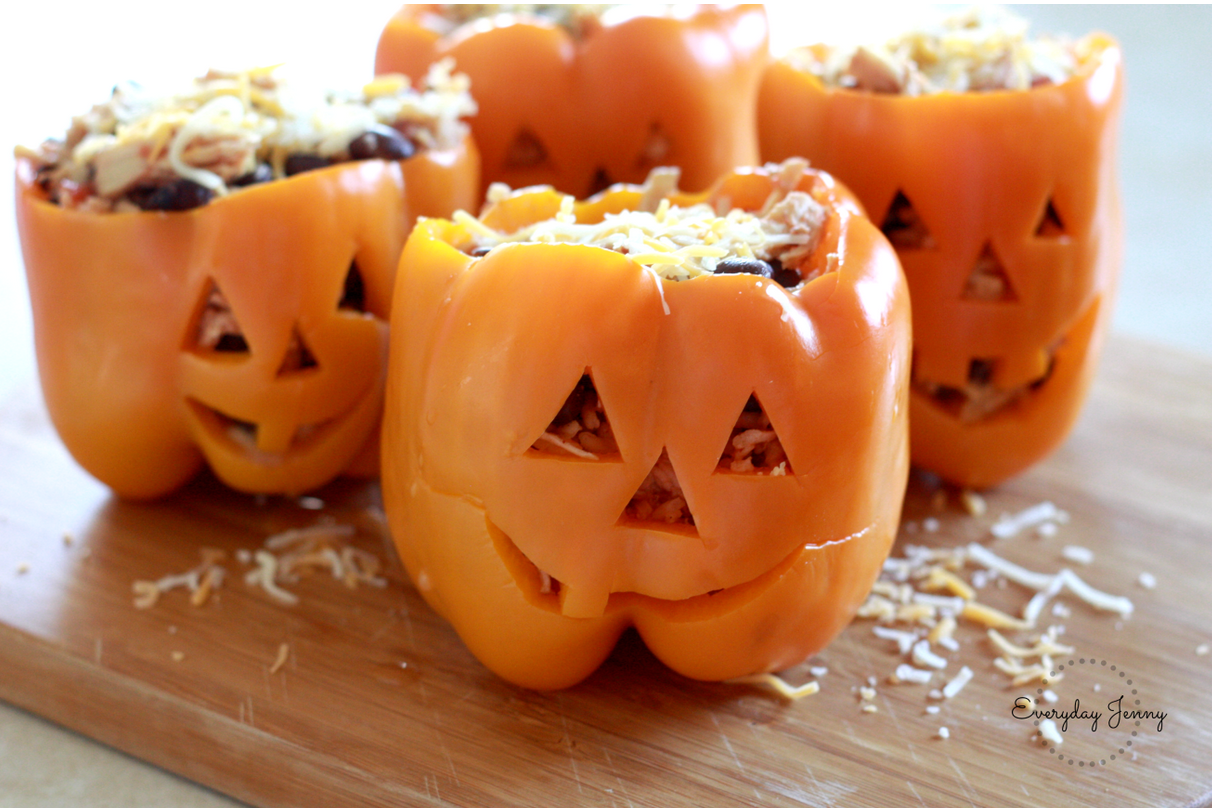 Stuffed Peppers that are Spooky Good
