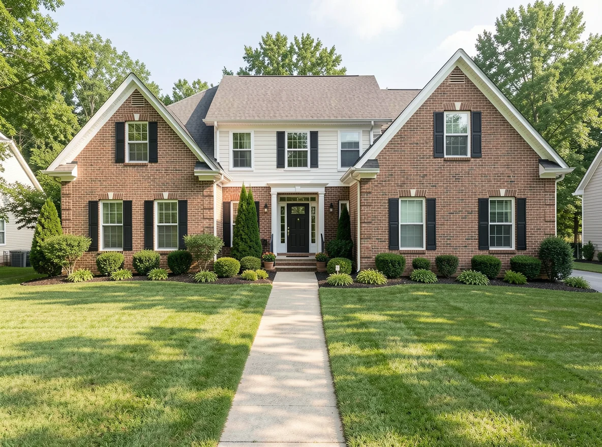 Suburban home exterior in Rutherford County