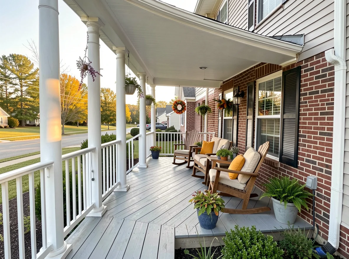 Front porch of a La Vergne area home