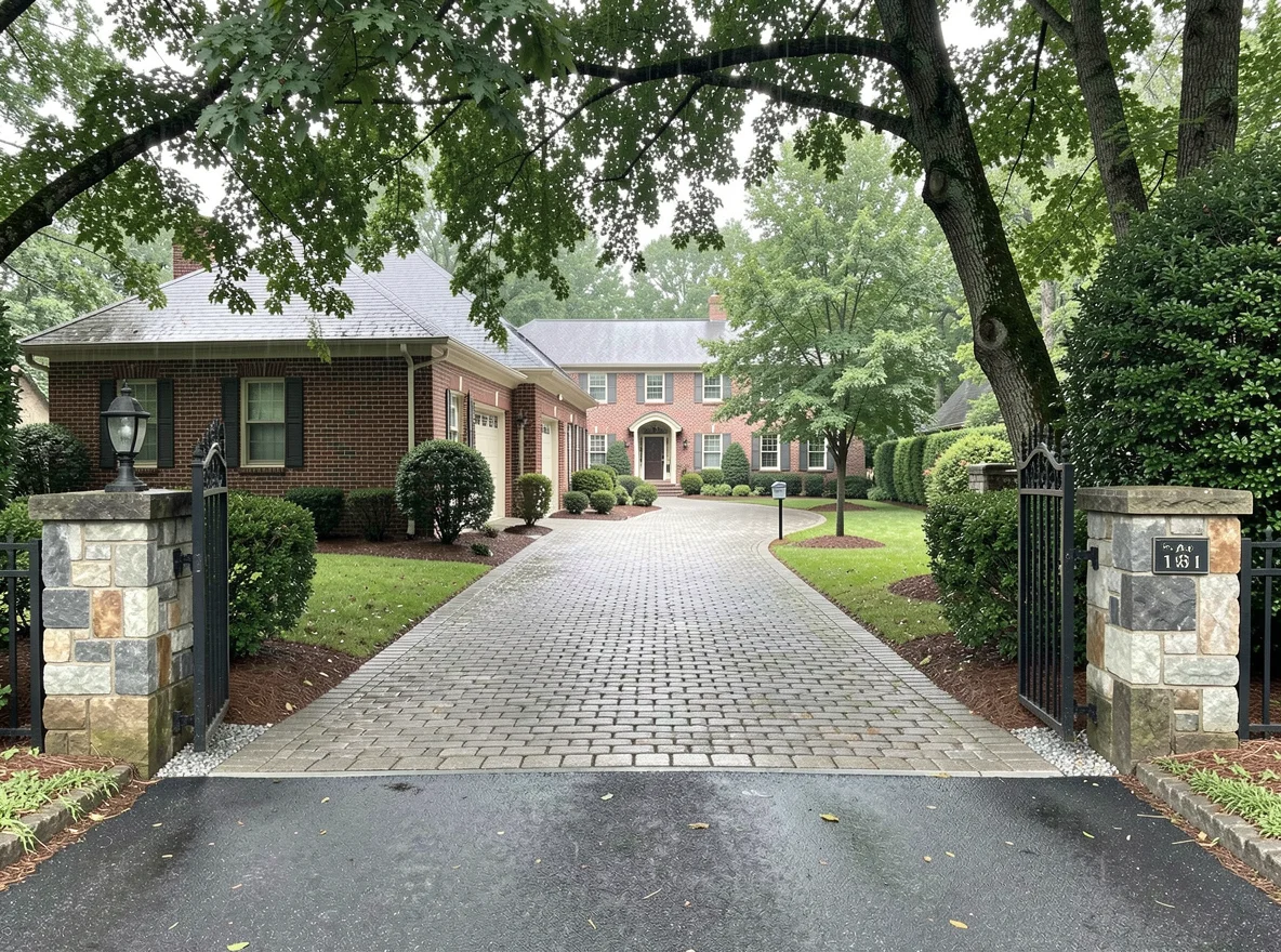 Brick home with improved drainage and exterior maintenance