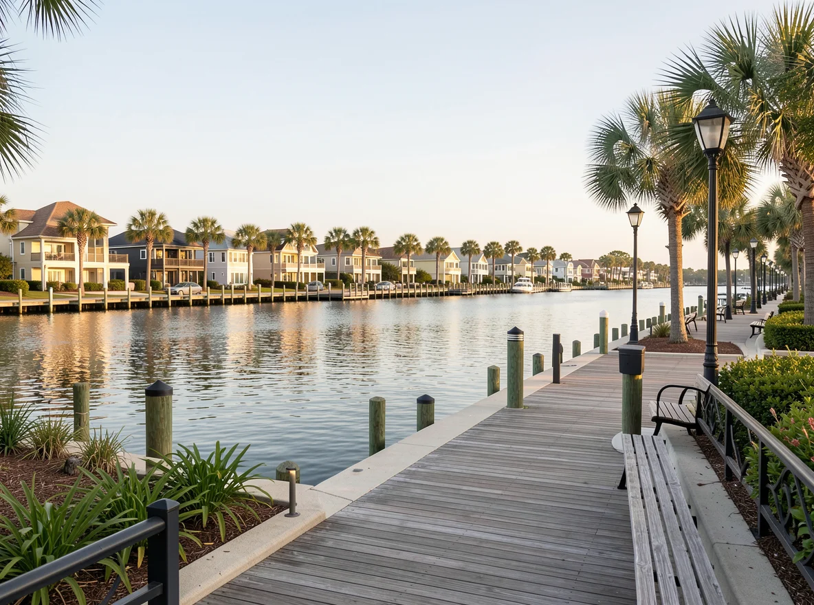 Waterfront residential view in Tampa Bay