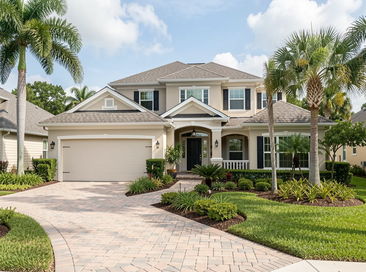 Updated home exterior in Tampa neighborhood
