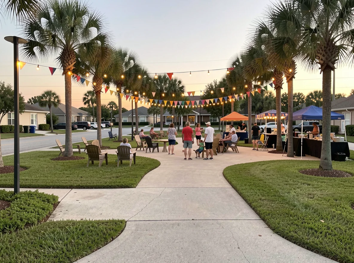 Community gathering area in Kissimmee