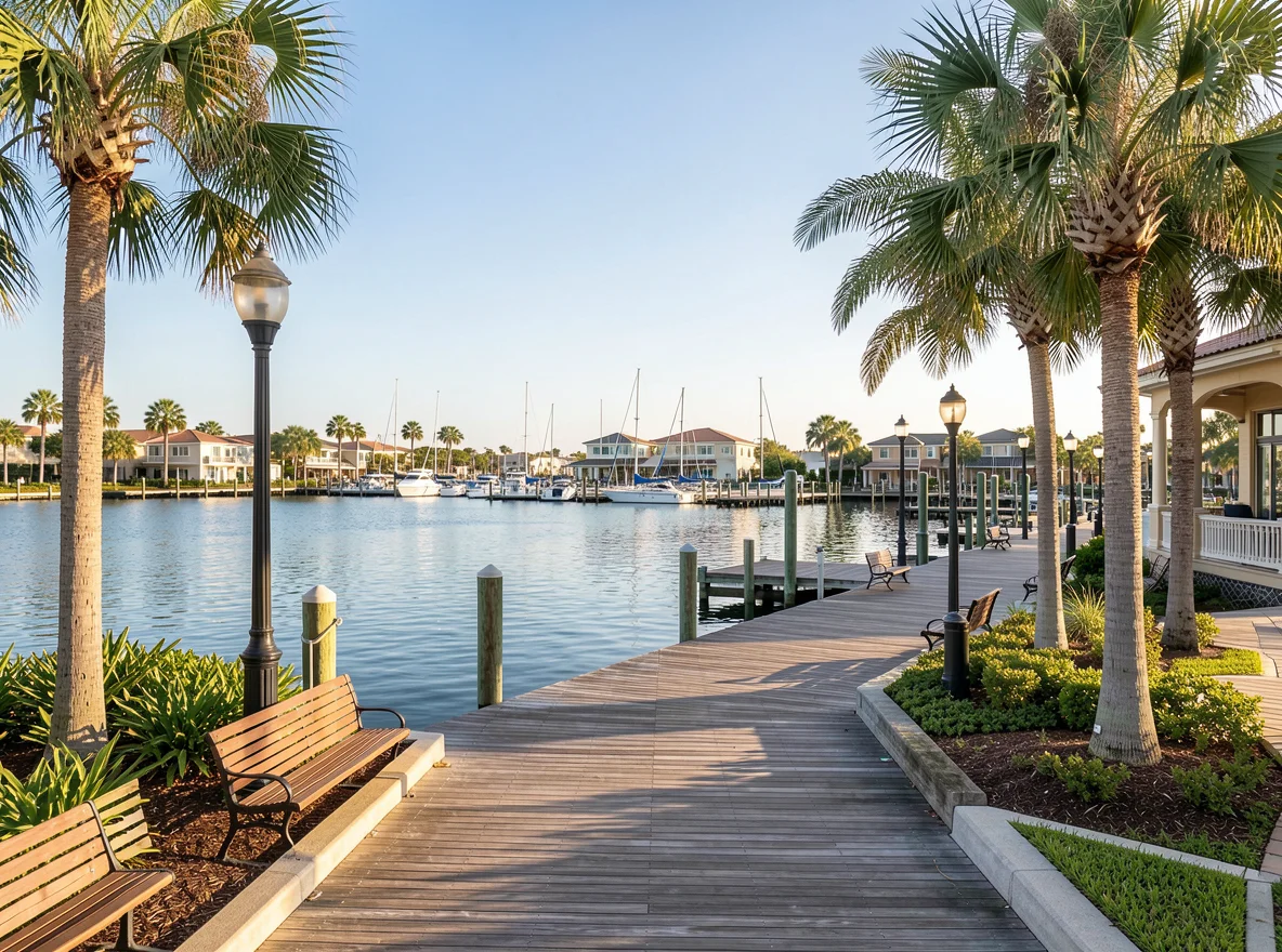 Waterfront scene in the Tampa Bay area