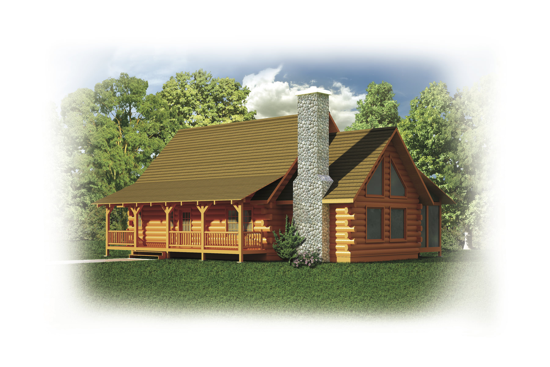 North Conway NH new builder package log home CRystal Lodge