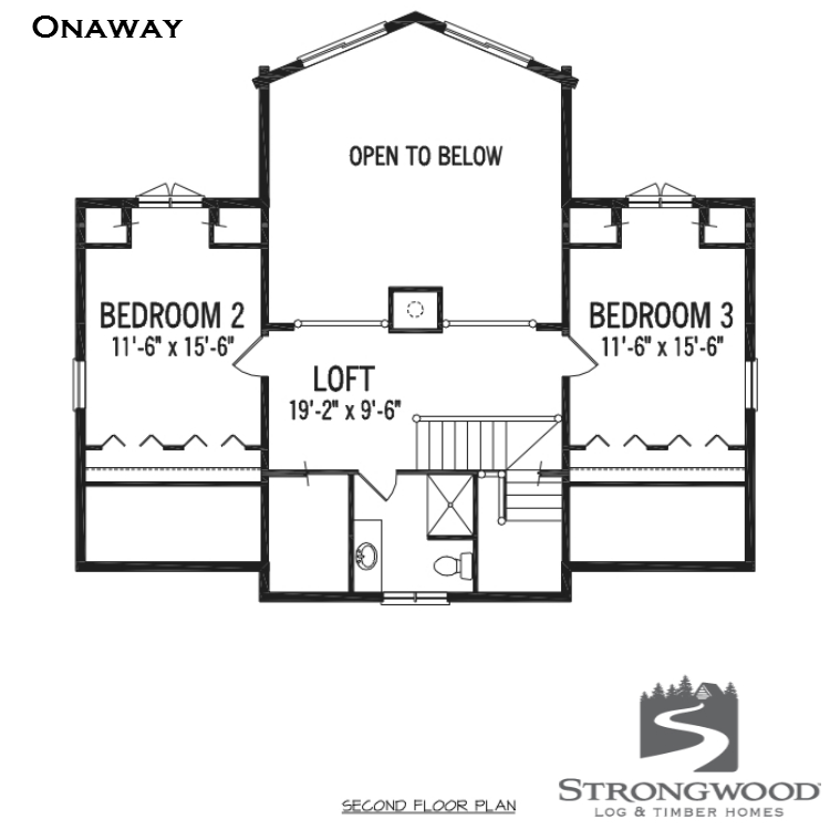 North Conway NH new log home floor plan onaway