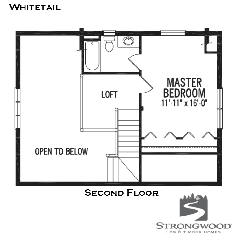 North Conway NH log home packages building floor plan 1