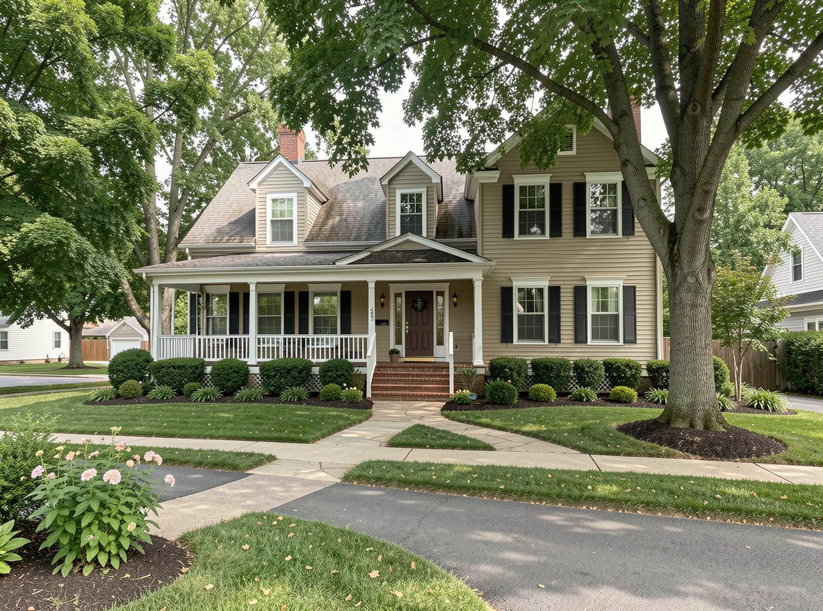 Historic home exterior with porch in Bellevue, Kentucky