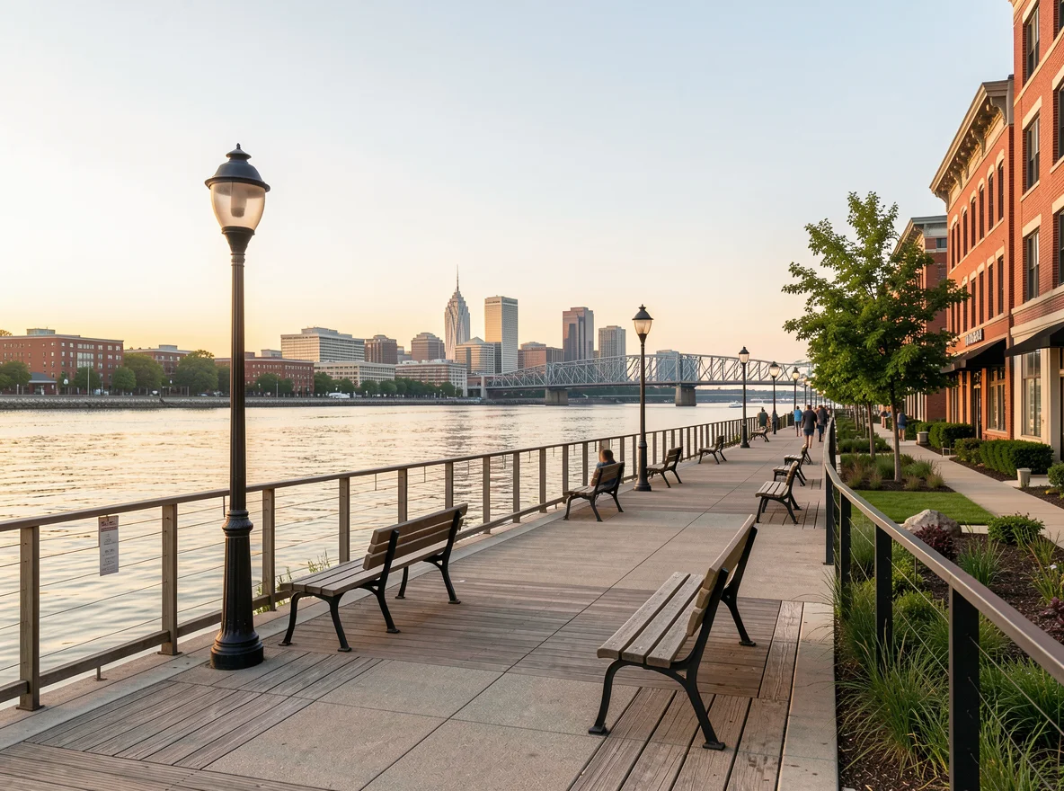 Ohio River waterfront near Covington, Kentucky