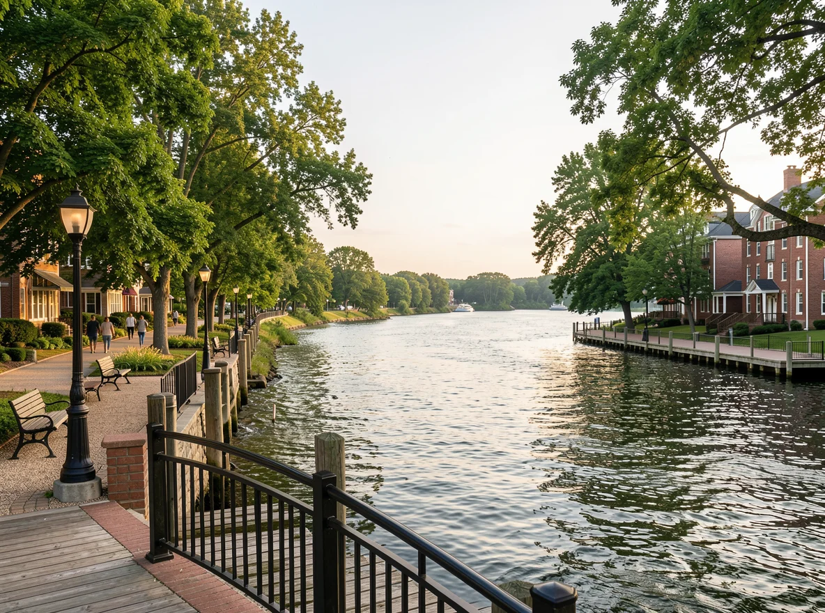 Ohio River waterfront near Bellevue, Kentucky