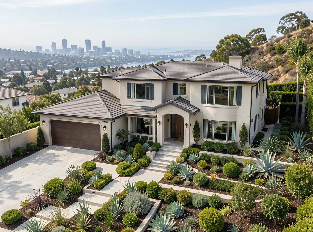 Modern hillside home in Los Angeles