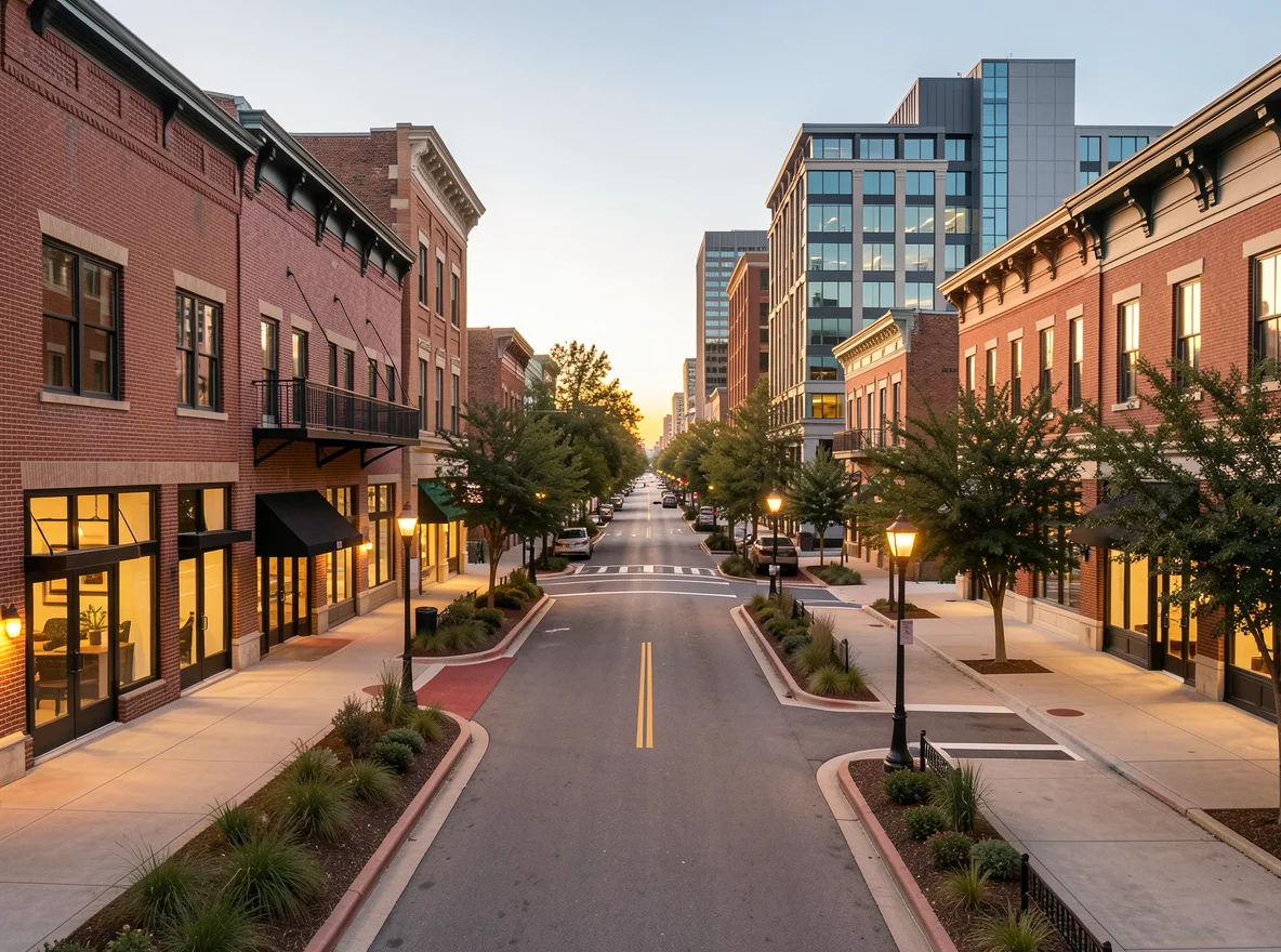 Downtown Lafayette streetscape
