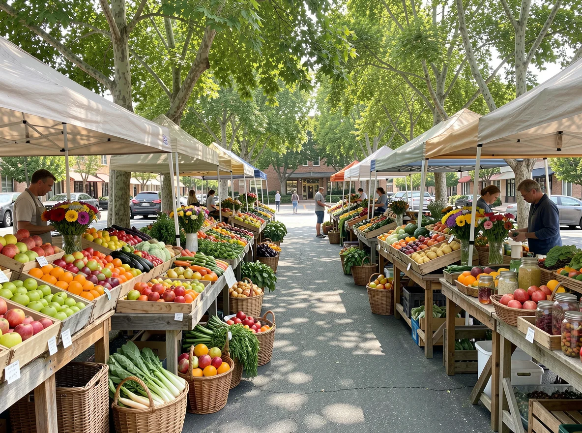 Outdoor produce gathering in Sebastopol