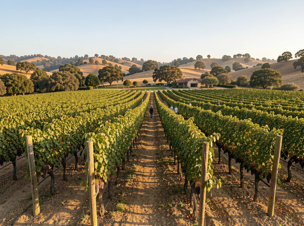 Vineyards and rolling hills in Sonoma