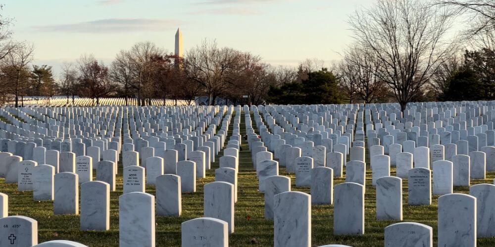 Arlington National Cemetery before wreaths were placed